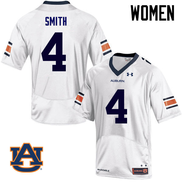Women Auburn Tigers #4 Jason Smith College Football Jerseys Sale-White